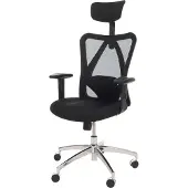 Mendler Bureaustoel -O64, bureaustoel, ergonomisch, verstelbare lendensteun armleuning ~ zwart