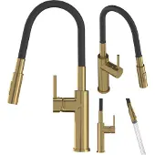 Granitan Keukenkraan Lonar - met Flexibele Uitloop - Goud