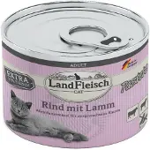 LANDFLEISCH Cat Adult Paté 6x195g - Rund & Lam