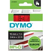 Dymo Tape 45807 (S0720870) Zwart op rood (19 mm)