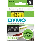 Dymo 45808 (S0720880) Tape Zwart op geel (19 mm)