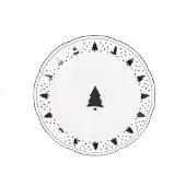 House Vitamin Plate xmas tree newbone china 19,5x19,5x1,2cm