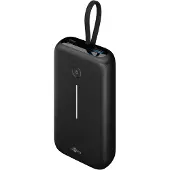 Goobay Powerbank - USB C male naar USB C female - 20.000 mAh - Ingebouwde USB