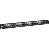 Eaton 24-poorts 1U Rack-Mount STP afgeschermd Cat6 /Cat5 doorvoer patchpaneel RJ45 Ethernet, USB-kabel