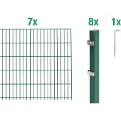Alberts Dubbelstaafmat hekwerk Basisset Hoogte: 80 - 160 cm, totale lengte: 4 - 30 m, voor plaatsing in beton (set)