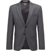BOSS Extra Slim Jas donkergrijs, Effen