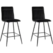 DOMUS Zeta-Barkruk - Zwart - Set van 2