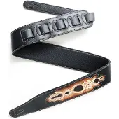 Fame Garment Leather Serpent Black - Gitaarband