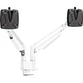 Novus 2-voudige monitorarm CLU Duo C, tot 27″, tafelmontage, zwenk-/hoogteverstelbaar, wit