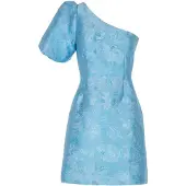 Freebird Dames Jurken Dania Flower - Lichtblauw - Maat L