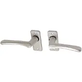 Wovar Deurkruk op rozet aluminium rechthoekig vlindermodel | Per Set
