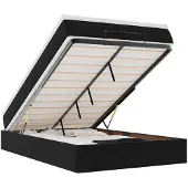 vidaXL Ottoman bed met matras 120x200cm fluweel zwart
