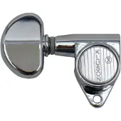 KLUSON Lock mechanieken 3+3 90° Chrom - Stemmechaniek voor gitaar