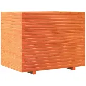 vidaXL Plantenbak 90x60x72,5 cm massief grenenhout wasbruin