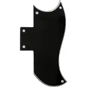 Göldo Pickguard klein zwart 4lagig voor Double Cut Modelle - Pickguard