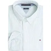 Tommy Hilfiger Regular Fit Overhemd groen, Gestreept