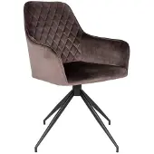 Sedero Eetkamerstoel Palma - Donkerbruin velvet