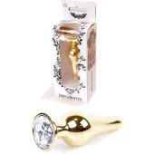 Bossoftoys Butt plug - Anaal plug- Jawellery Gold BUTT PLUG- Clear