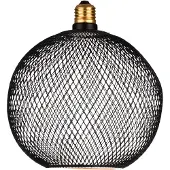 Segula LED Floating Cage zwart G300 E27 5W 2.200 K dimbaar LED,, zwart, metaal, E27 LED-lamp