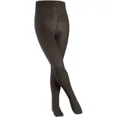 Falke Comfort Wool dik eenkleurig wol panty kinderen bruin - maat 134-146