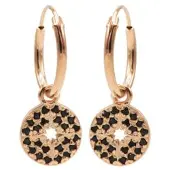 Karma oorring symbool zirkonia disc morning star rose M2956B