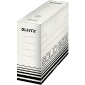 Leitz Archiefdozen Solid Box 6128 - FSC gerecycled karton - rug 100 mm - wit-zwart - 10 stuks