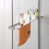 Sapho Shelf handdoekhouder en planchet voor douchewand chroom