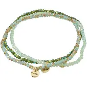 Pilgrim Armband 'Indigo' turquoise / goud / groen / mintgroen