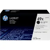 HP 49X Tonercartridge - Pack van 2 Zwarte Hoge Capaciteit Originale voor LaserJet 1160/1320/3390/3392