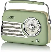 Haeger RB-GRE.001A, Draagbaar, Analoog, FM, 87,5 - 108 MHz, 5 Watt, 65 dB