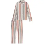 Schiesser 181896-914 Pyjama Lang Geweven Stof Strepen Multicolour - Maat 38