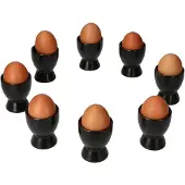 MamboCat Set van 8 NERO aardewerken eierdopjes - 24320072
