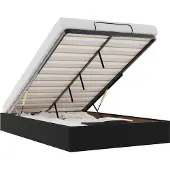 vidaXL Bedframe zonder matras 120x200 cm kunstleer zwart