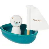 PlanToys Zeilboot met ijsbeer