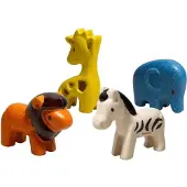 Plantoys Houten Speelgoed - - Set Wilde Dieren - Mix - Multicolor - Vanaf 12 maanden