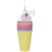 Excellent Housewares Plastic bekers van 400 ml, 6 stuks.