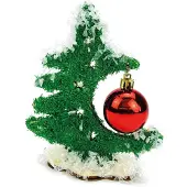 Beleduc Houten knutsel kerstboom met kerstbal