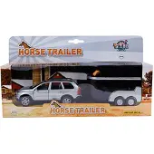 Kids Globe Die-cast Volvo XC90 met Paardentrailer, 27cm