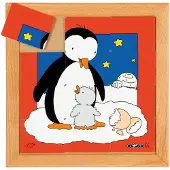 Educo Dierenpuzzel Moeder en kind - Pinguïn - 12 stukjes -
