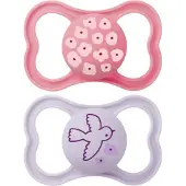 Mam 2 Fopspenen Supreme 6 Maanden en + (Modellen : Rozen Bloemen en Katten)