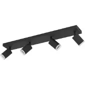 Eglo Plafondspot 4X Smart Melitello | 14.8W RGB 2200Lm | IP20 Dimbaar Zigbee | Zwart