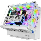 Mars Gaming MCBW, Tower, Computerbehuizing, Wit, ATX, micro ATX, Mini-ITX, Gehard glas, 13,5 cm