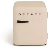 Create - Koelkast in retrostijl - Zand - Handvat Zwart - FRIDGE RETRO 48L