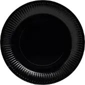 PROnappe kartonnen borden rond 23cm zwart 20 stuks