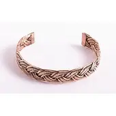 BERK Koperen armband gevlochten 12 mm
