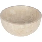 Differnz Boomer Waskom - 21x12cm - rond - Marmer - Beige