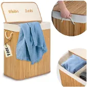 Massido Bamboe wasmand met deksel 100 l
