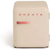 Create - Koelkast in retrostijl - Zand - Handvat Terracotta - FRIDGE RETRO 48L