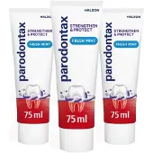 Parodontax 3x Tandpasta Strenghten & Protect Fresh Mint 75 Ml