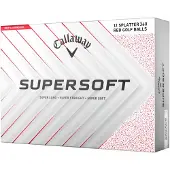 Callaway Supersoft splatter 360 rood golfbal wit